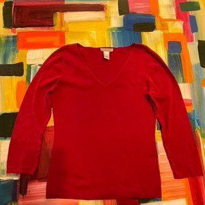 Harold's Ladies Size M, Red, 100% Cotton Sweater